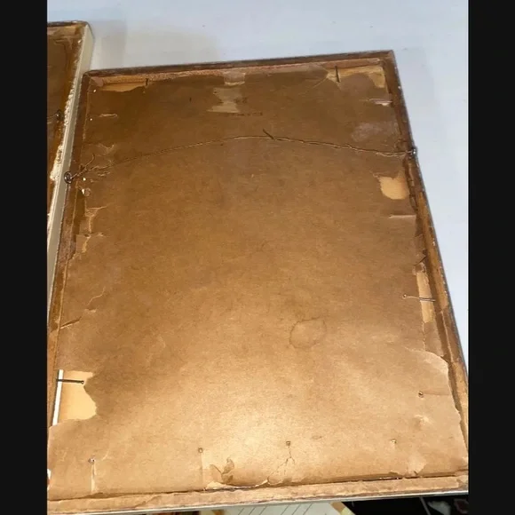 Very old!! 1930's-40's pair Framed French Fashion Plates Art - Picture 5 of 5